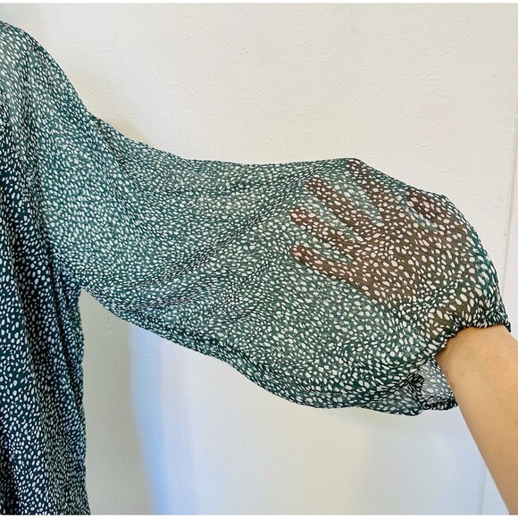 JOIE Size XXL Arctic Animal Spot Sheer Lined Dress Boho Peasant Cottagecore - Picture 6 of 14